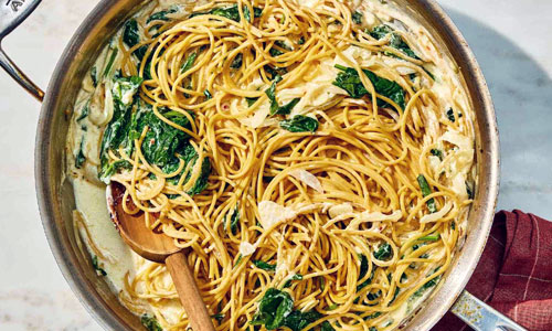 Spinach Garlic Pasta